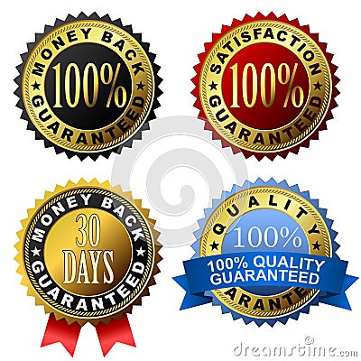 Guarantee labels Vector Illustration