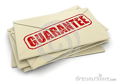 Guarantee letters (clipping path included) Stock Photo