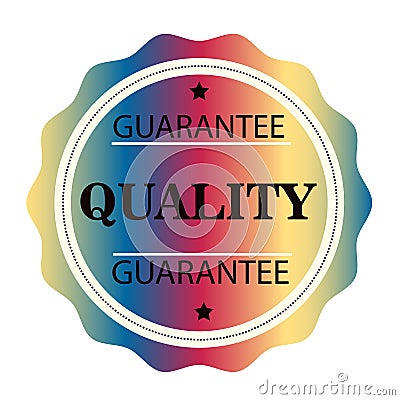 Guarantee Quality colorful stamp. Sign.Seal Vector Illustration