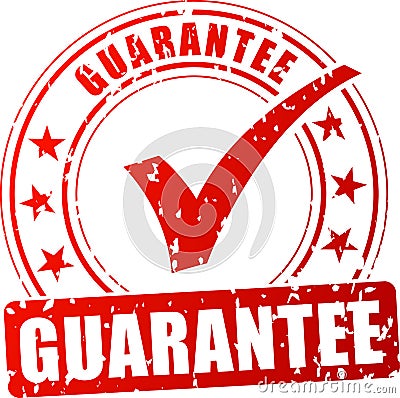 Guarantee red stamp Vector Illustration