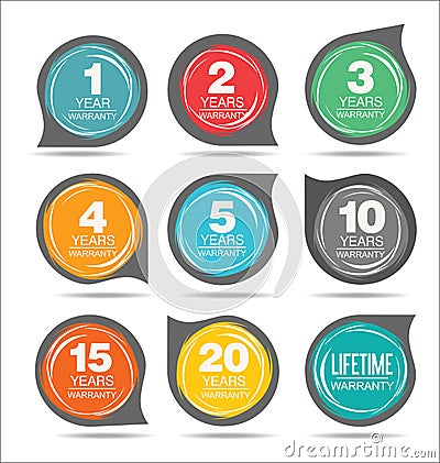 Guarantee stickers modern design collection Stock Photo