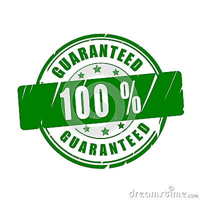 100 % guaranteed vector stamp Vector Illustration