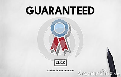 Guaranteed Warranty Quality Safety Service Concept Stock Photo