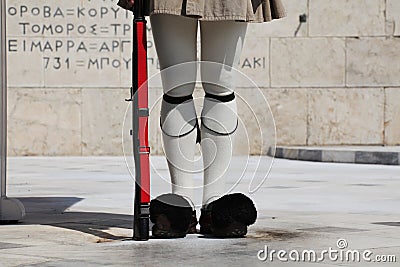 Guard in Athens, Greece Stock Photo