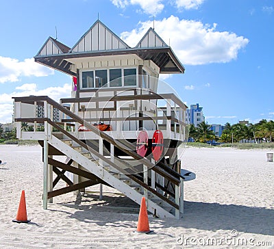 Guard beach house Miami Editorial Stock Photo