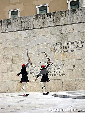 Guard change, Athens - Stock Image Editorial Stock Photo