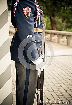 Guard with Rifle Editorial Stock Photo