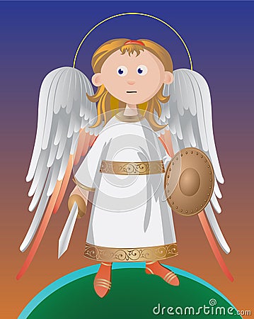 Guardian Angel Vector Illustration