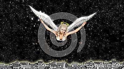 God Sent Guardian Angel Blessing World Stock Photo