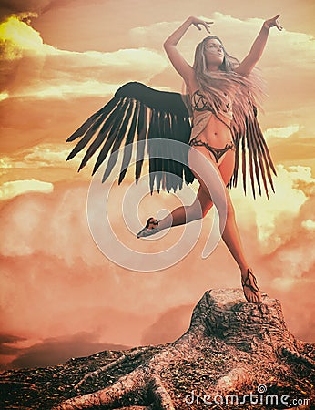 Guardian Angel Stock Photo