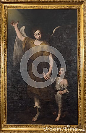 Guardian Angel by Francisco De Goya Editorial Stock Photo