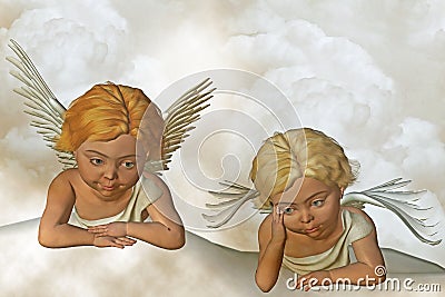 Guardian angels Stock Photo