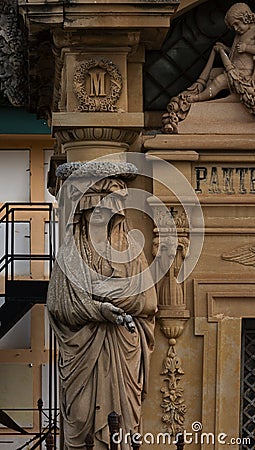 Guardian of the pantheon with robe Editorial Stock Photo