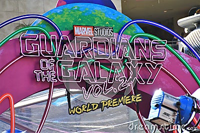 Guardians of the Galaxy sign Editorial Stock Photo