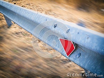 Guardrail in the country Stock Photo