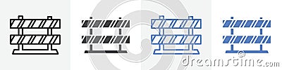 guardrail icon vector set use for web ui or app Vector Illustration