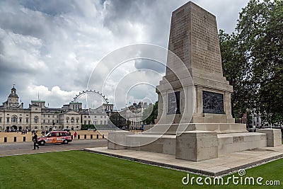Guards Division Memorial in St James`s Park, London, England, Great Britain Editorial Stock Photo