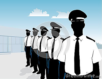 Guards in formation Vector Illustration