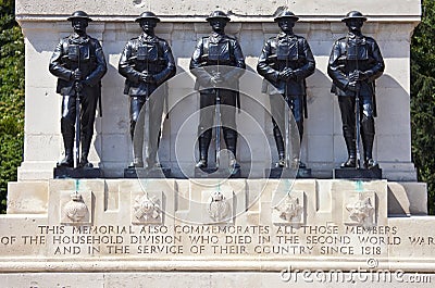 Guards Memorial at Horseguards Parade in London Editorial Stock Photo