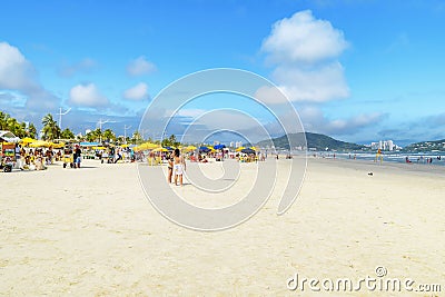 Praia da Enseada beach, Guaruja SP Brazil Editorial Stock Photo