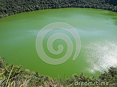 Guatavita lake, Colombia Stock Photo