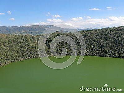 Guatavita lake, Colombia Stock Photo