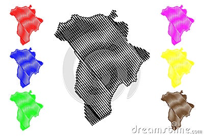 Guatemala Department Republic of Guatemala, Departments of Guatemala map vector illustration, scribble sketch Guatemala map Vector Illustration