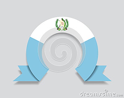 Guatemalan flag rounded abstract background. Vector illustration. Vector Illustration