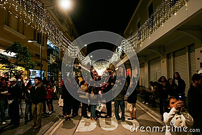 Guatemala Christmas Season Lights District Editorial Stock Photo