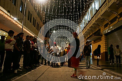 Guatemala Christmas Season Lights District Editorial Stock Photo