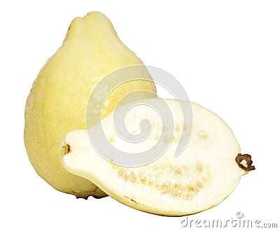 Guava Fruit And A Half Stock Photo