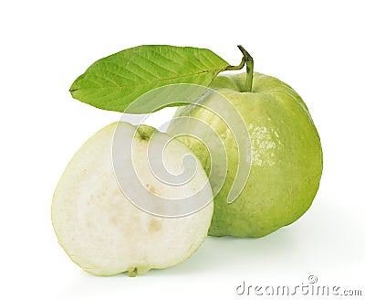 Guava isolated on a white backgrou Stock Photo