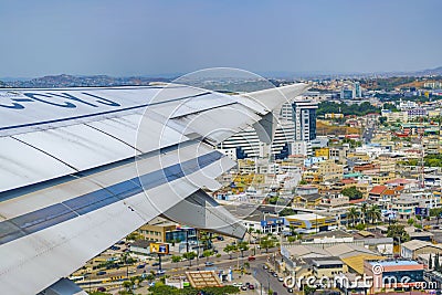 Guayaquil Aerial View From Window Plane Editorial Stock Photo