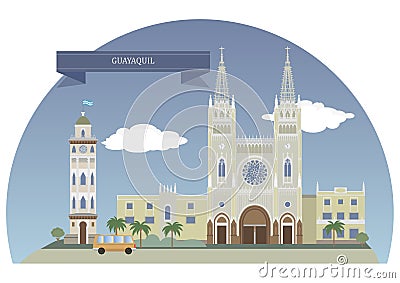 Guayaquil, Ecuador Vector Illustration