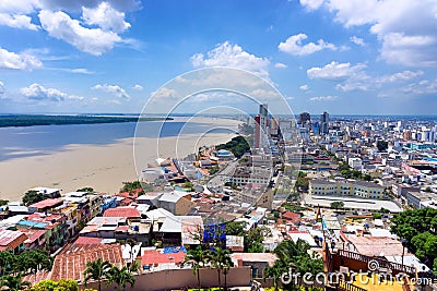 Guayaquil and Guayas River Stock Photo