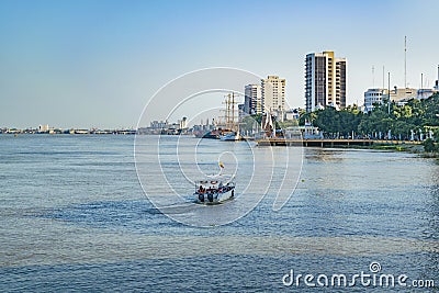 Guayas River and Malecon, Guayaquil, Ecuador Stock Photo