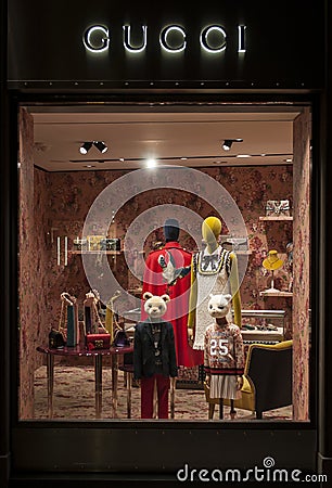 Gucci kids window store Editorial Stock Photo