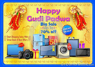 Gudi Padwa Sale Vector Illustration