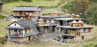 Guerrilla trek - Tatopani village - western Nepal Stock Photo