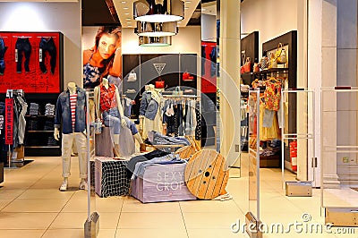 Guess retail outlet at the venetian hotel, macau Editorial Stock Photo