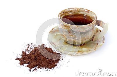 Guessing on a coffee thick Stock Photo