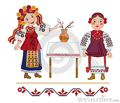 Guessing about marriage on the feast of St. Catherine Vector Illustration