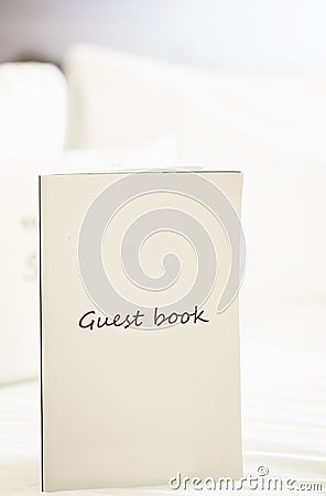 Guest book Stock Photo