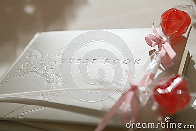 Guest book Stock Photo