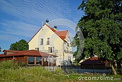 Guest house in the Kaliningrad region, Russia Stock Photo