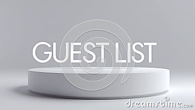 Guest list display for event organization and planning activities Stock Photo