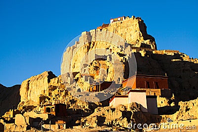 Guge palace ruins in Tibet Stock Photo