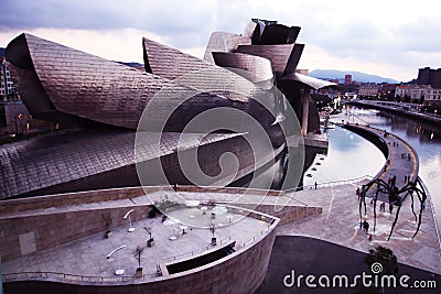 Guggenheim Museum Bilbao Spain Spider Bridge Building Daytime Editorial Stock Photo