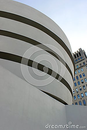 Guggenheim museum exterior detail Editorial Stock Photo
