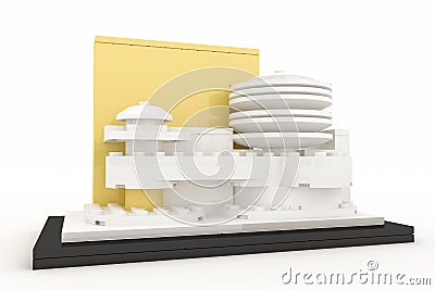 Guggenheim museum made by plastick bricks Editorial Stock Photo